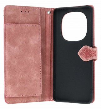 Knížkové pouzdro na Xiaomi Redmi Note 15 5G se zipem růžové (2)