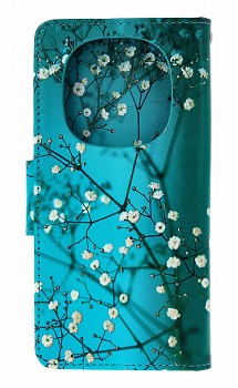 Knížkové pouzdro na Xiaomi Redmi Note 15 Pro+ 5G Modré s květy