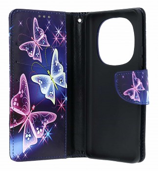 Knížkové pouzdro na Xiaomi Redmi Note 15 Pro 5G Modré s motýlky (2)