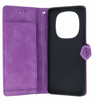 Knížkové pouzdro na Xiaomi Redmi Note 15 Pro se zipem fialové (2)
