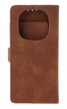 Knížkové pouzdro na Xiaomi Redmi Note 15 Pro se zipem hnědé