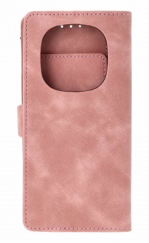 Knížkové pouzdro na Xiaomi Redmi Note 15 Pro se zipem růžové