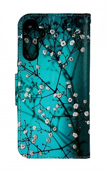 Knížkové pouzdro na Samsung A34 Modré s květy