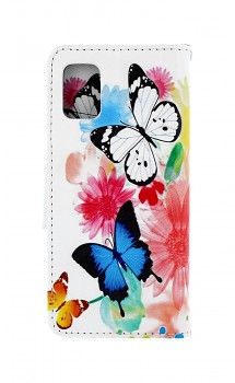 Knížkové pouzdro na Samsung A51 Barevné s motýlky