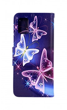 Knížkové pouzdro na Samsung A51 Modré s motýlky
