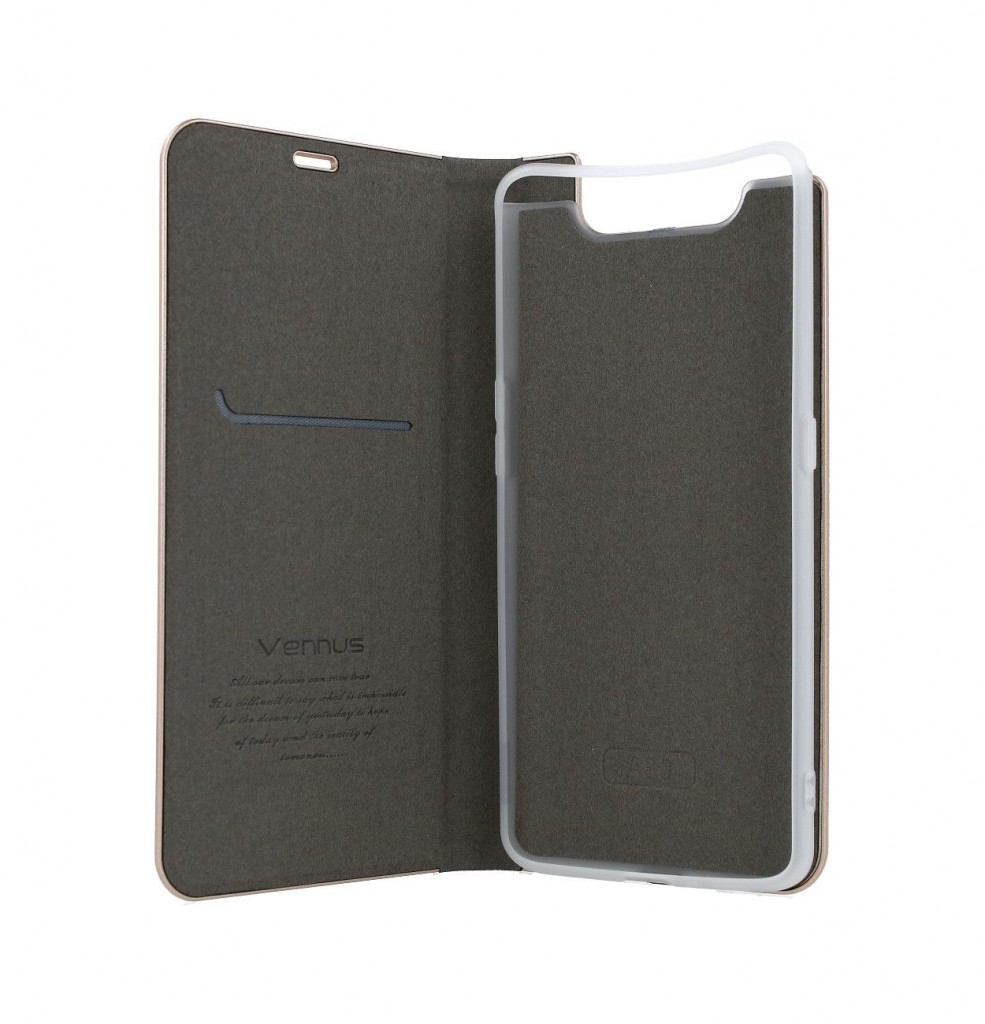 Knížkové pouzdro Luna Book na Samsung A80 stříbrné (2)
