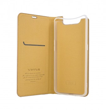 Knížkové pouzdro Luna Book na Samsung A80 zlaté (2)