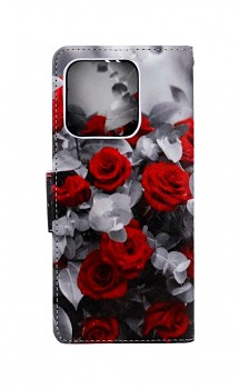 Knížkové pouzdro na Xiaomi Redmi 10C Červené růže mix