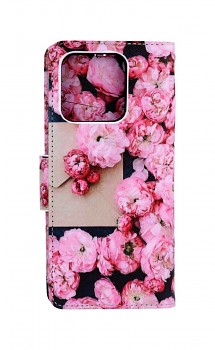 Knížkové pouzdro na Xiaomi Redmi 10C Růžové květy