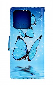 Knížkové pouzdro na Xiaomi Redmi 12C Modří motýlci