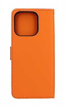 Knížkové pouzdro na Xiaomi Redmi 12C oranžové s žabkou