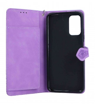 Knížkové pouzdro na Xiaomi Redmi 9T se zipem fialové_1