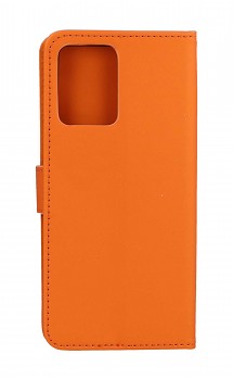 Knížkové pouzdro na Xiaomi Redmi Note 12 5G oranžové s žabkou