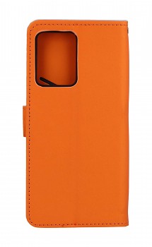 Knížkové pouzdro na Xiaomi Redmi Note 12 Pro+ 5G oranžové s žabkou