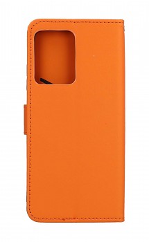 Knížkové pouzdro na Xiaomi Redmi Note 12 Pro 5G oranžové s žabkou