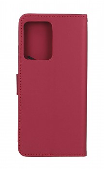Knížkové pouzdro na Xiaomi Redmi Note 12 Pro 5G vínové s kočičkou