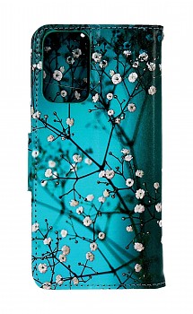 Knížkové pouzdro na Xiaomi Redmi Note 12S Modré s květy