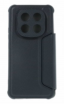 Knížkové pouzdro Razor Carbon pro Xiaomi Redmi Note 14 Pro 4G černé