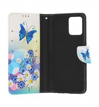 Knížkové pouzdro na Realme 8i Bílé s motýlkem  _1