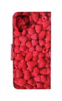 Knížkové pouzdro na Samsung A12 Maliny