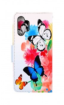 Knížkové pouzdro na Samsung A13 Barevné s motýlky