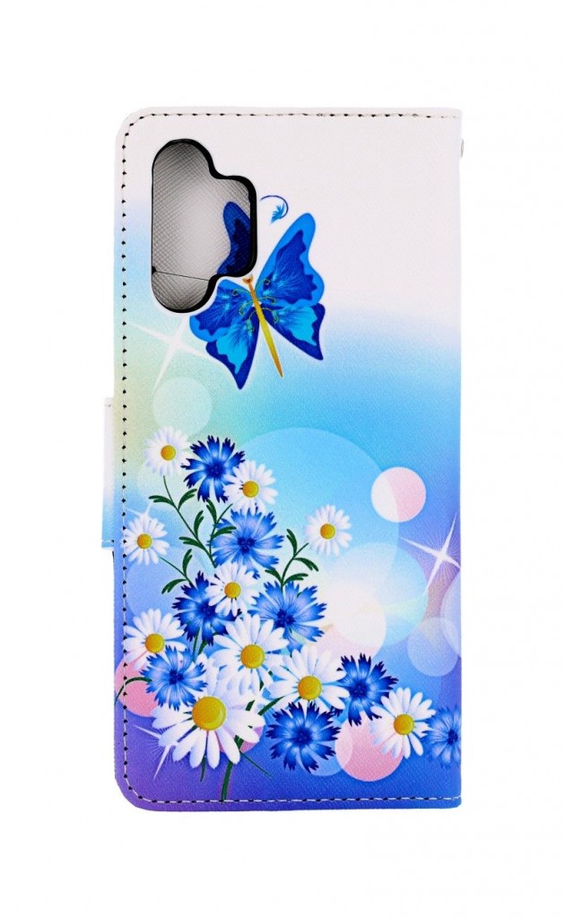 Knížkové pouzdro na Samsung A13 Bílé s motýlkem