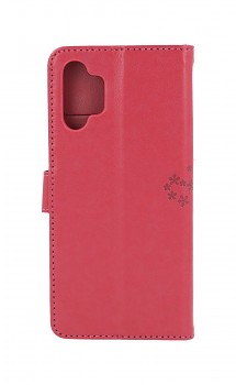 Knížkové pouzdro na Samsung A13 Tmavě růžový strom sovičky