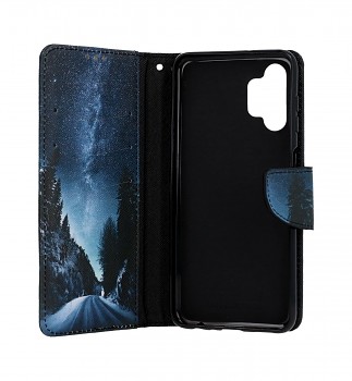 Knížkové pouzdro na Samsung A13 Zimní cesta_1