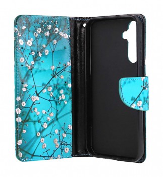 Obal pouzdro Samsung A26 5G Modré s květy 138423 2