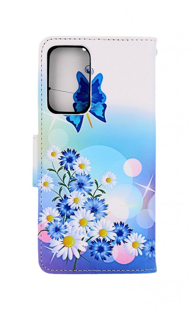 Knížkové pouzdro na Samsung A33 5G Bílé s motýlkem