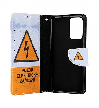 Knížkové pouzdro na Samsung A33 5G Pozor elektrické zařízení_1