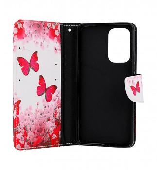 Knížkové pouzdro na Samsung A53 5G Růžoví motýlci_1