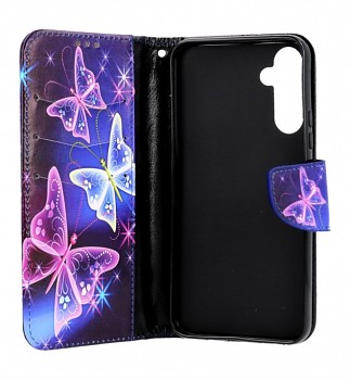 Obal pouzdro Samsung A56 Modré s motýlky 138464 2