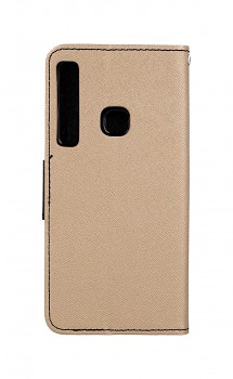 Knížkové pouzdro na Samsung A9 zlato-černé 