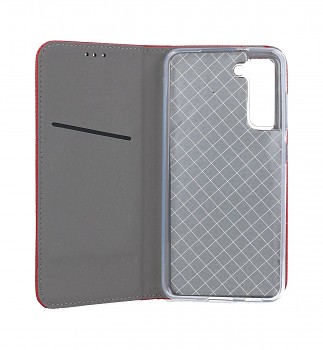 Knížkové pouzdro Smart Magnet na Samsung S21 FE červené_1