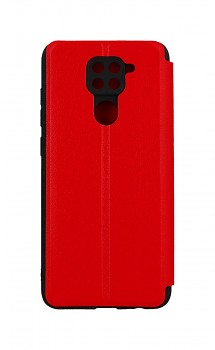 Knížkové pouzdro Smart View na Xiaomi Redmi Note 9 červené
