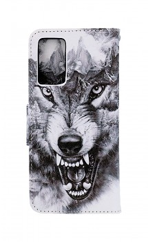 Knížkové pouzdro na Vivo V21 5G Černobílý vlk