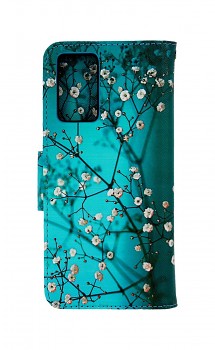 Knížkové pouzdro na Vivo V21 5G Modré s květy