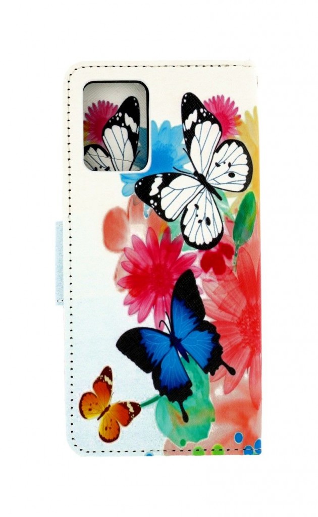Knížkové pouzdro na Vivo Y21s Barevné s motýlky