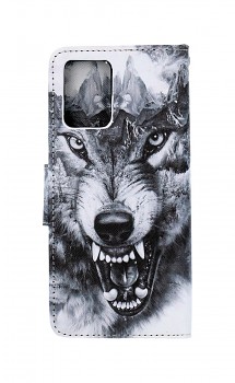 Knížkové pouzdro na Vivo Y21s Černobílý vlk