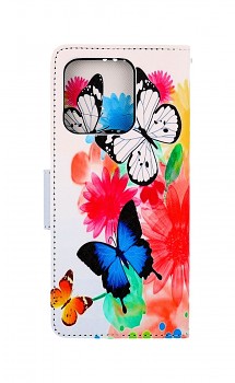Knížkové pouzdro na Xiaomi Redmi 10C Barevné s motýlky