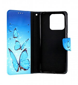 Knížkové pouzdro na Xiaomi Redmi 10C Modří motýlci_1