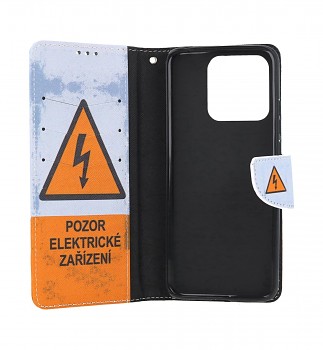 Knížkové pouzdro na Xiaomi Redmi 10C Pozor elektrické zařízení_1