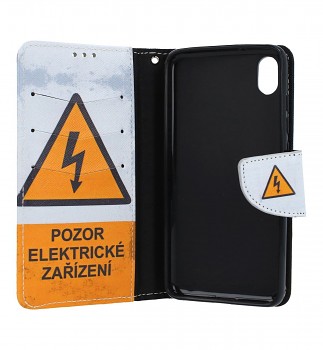 Knížkové pouzdro na Xiaomi Redmi 7A Pozor elektrické zařízení (2)