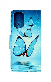 Knížkové pouzdro na mobil Xiaomi Redmi Note 10S Modří motýlci