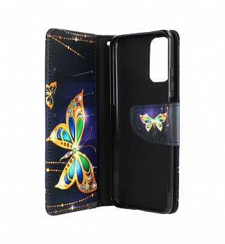 Knížkové pouzdro na mobil Xiaomi Redmi Note 10S Zlatý motýl 2