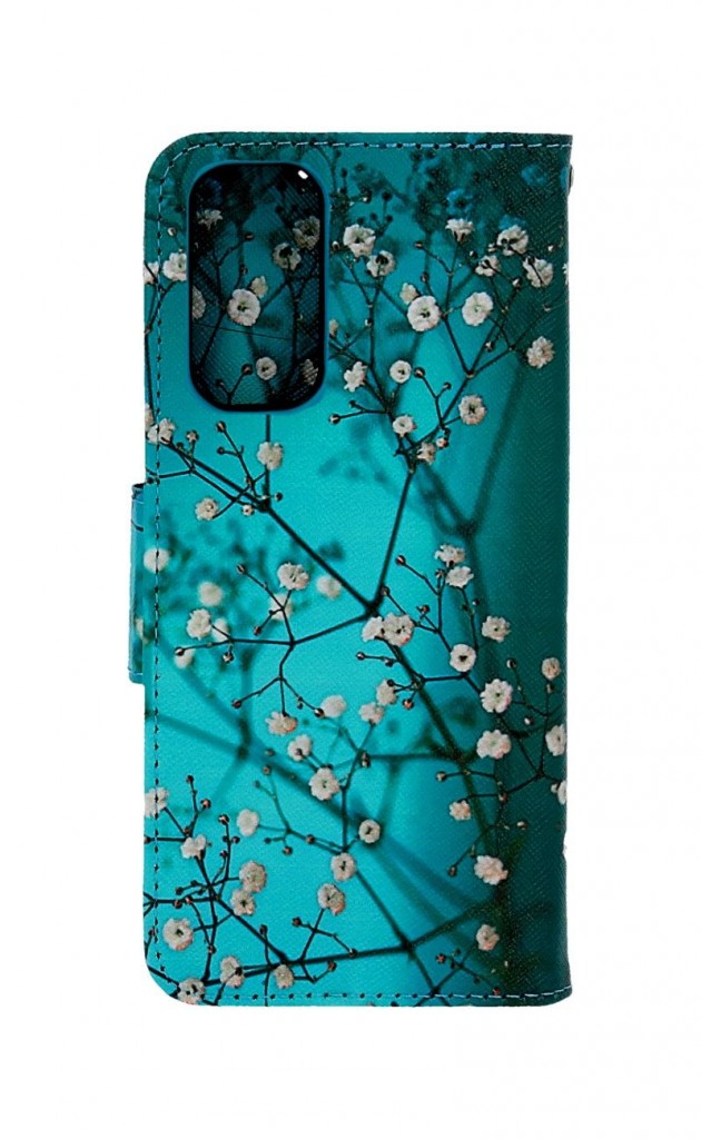 Knížkové pouzdro na Xiaomi Redmi Note 11 Modré s květy