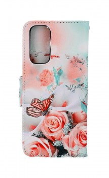 Knížkové pouzdro na Xiaomi Redmi Note 11 Růže s motýlem
