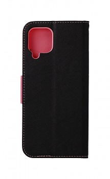 Knížkové pouzdro na Samsung A22 černo-růžové   