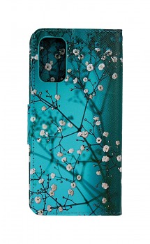 Knížkové pouzdro na Xiaomi Poco M3 Pro Modré s květy